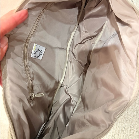 Padded Quilted Shoulder Bag in Shimmery Taupe - Picture 2 of 2